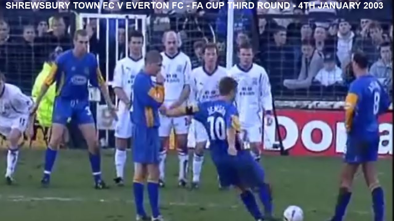 SHREWSBURY TOWN FC V EVERTON FC - FA CUP THIRD ROUND - 4TH JANUARY 2003