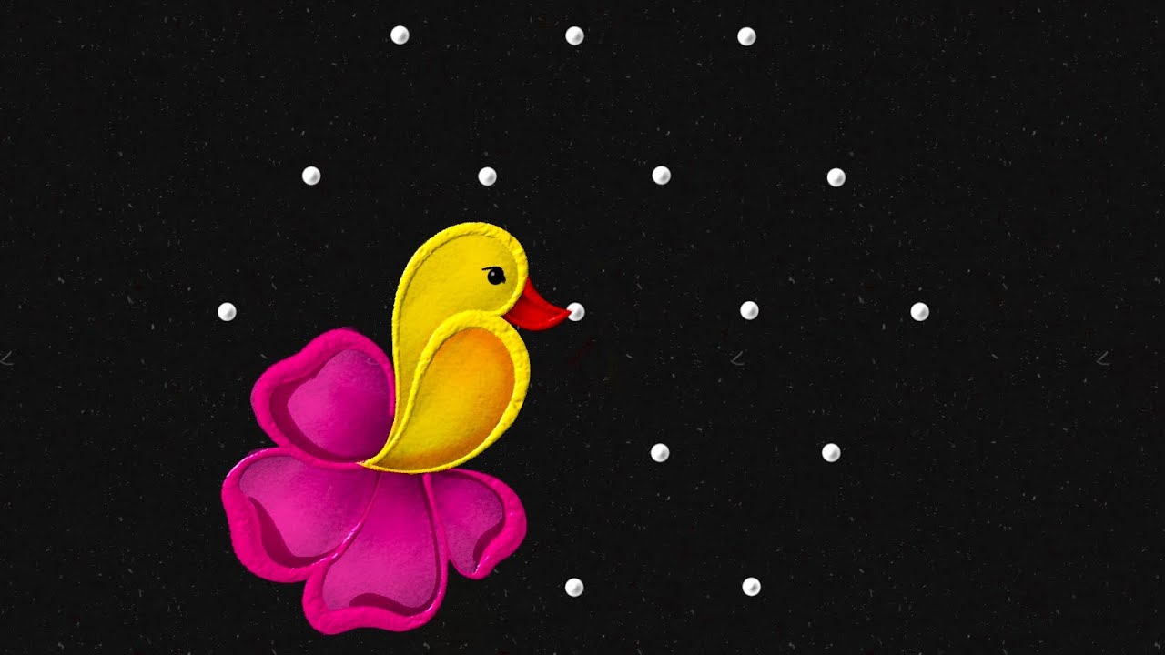 Simple Diwali Rangoli 🌼Dussehra kolam | Easy Deepavali vilakku kolam | Festival muggulu using dots