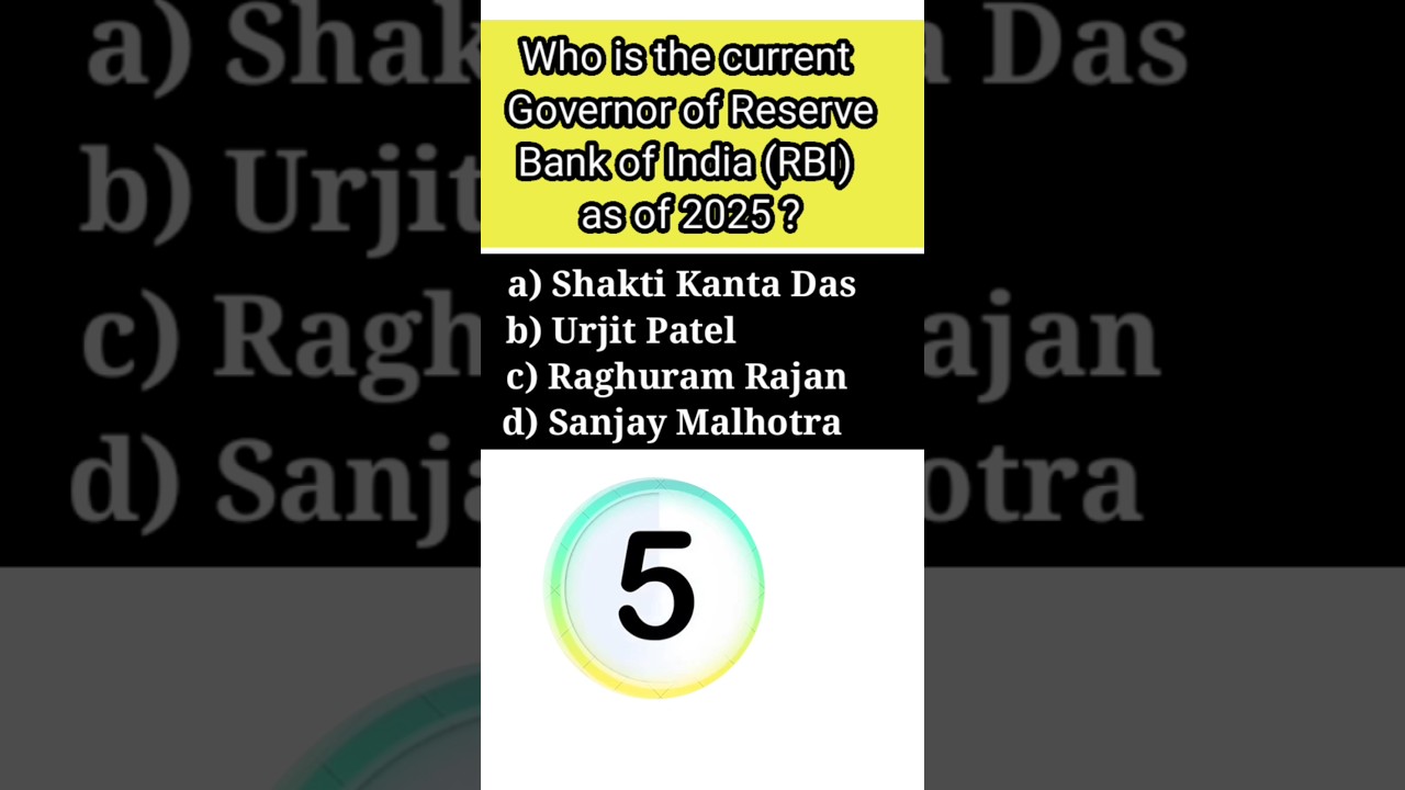 who is the current governor of reserve Bank of India ? RBI governor of 2025 ?present governor of RBI
