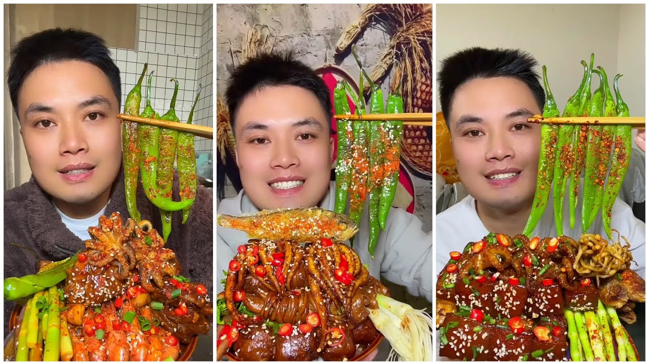 Yummy #224 Eat Meat 😋🔥, chicken 🍗 🍗, Shrimp 🦐🦐.. #mukbang  #eatingshow #yummyfood 
