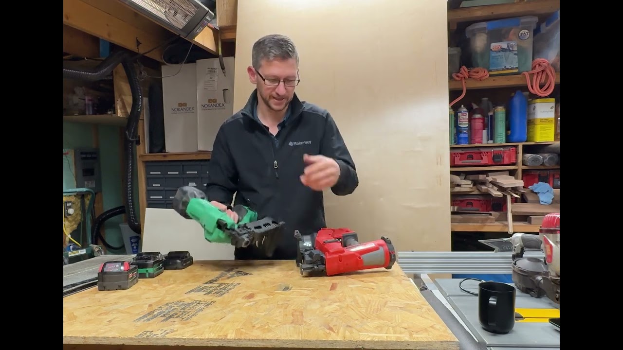 Metabo HPT NV1845DA roofing cordless versus M18 Milwaukee 2909-20