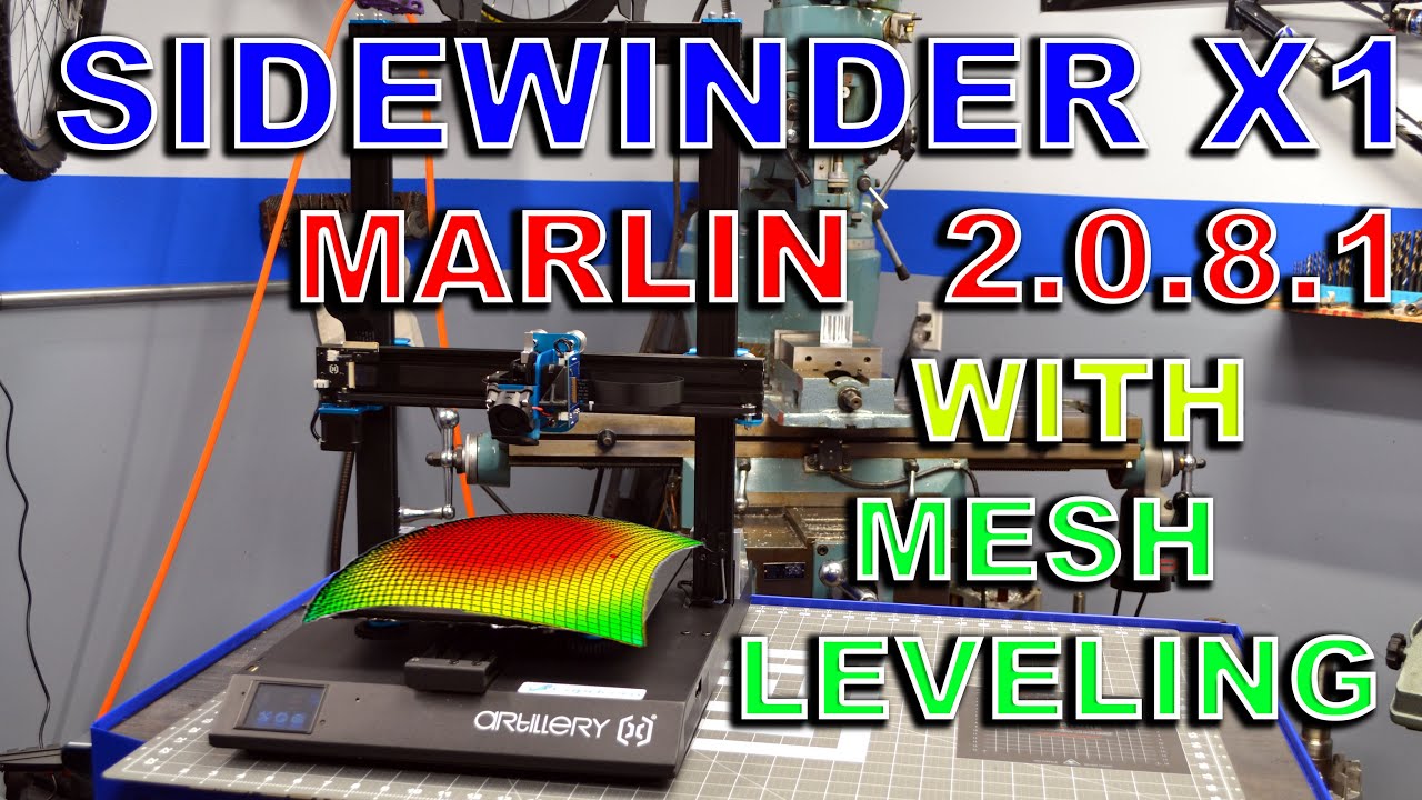 Sidewinder X1 Marlin 2.0.8.1 with mesh leveling and custom touch screen UI.