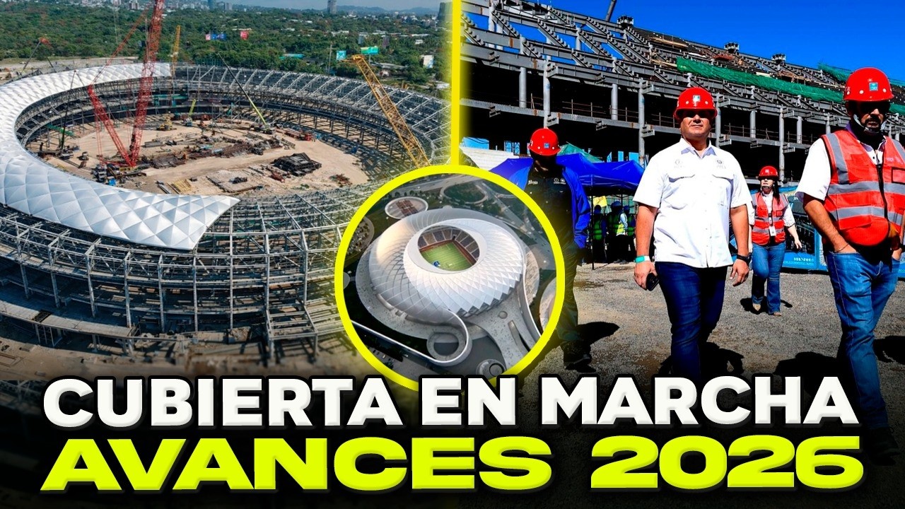 &iexcl;IMPRESIONANTE! 🔥 As&iacute; luce HOY el NUEVO ESTADIO NACIONAL 🇸🇻(Instalaci&oacute;n de la CUBIERTA 2026)