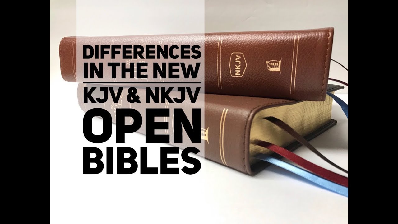 Quick look at some differences in the KJV & NKJV Open Bibles in Brown Genuine Leather