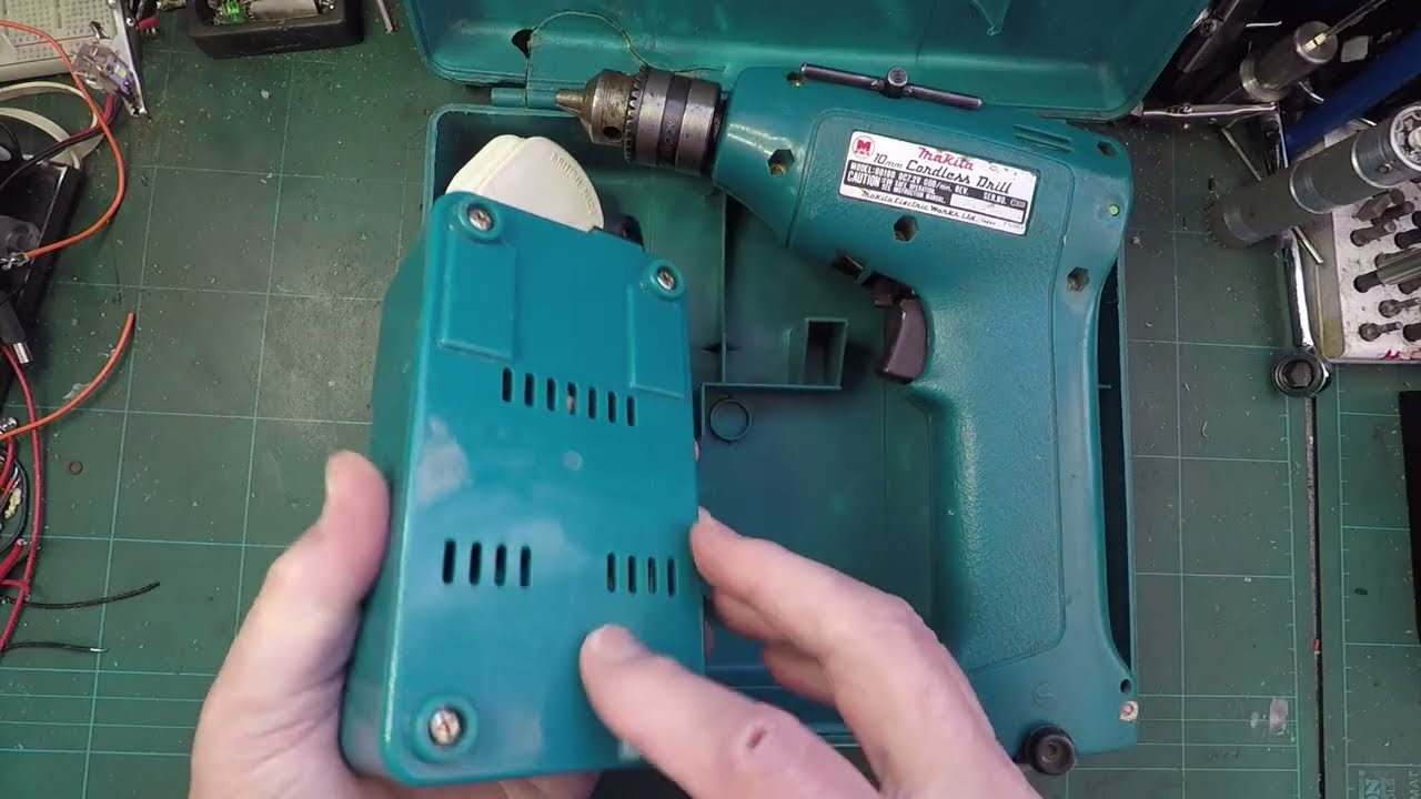 Repair of makita 9.6v NiCd drill and conversion to 12v Li-ion.