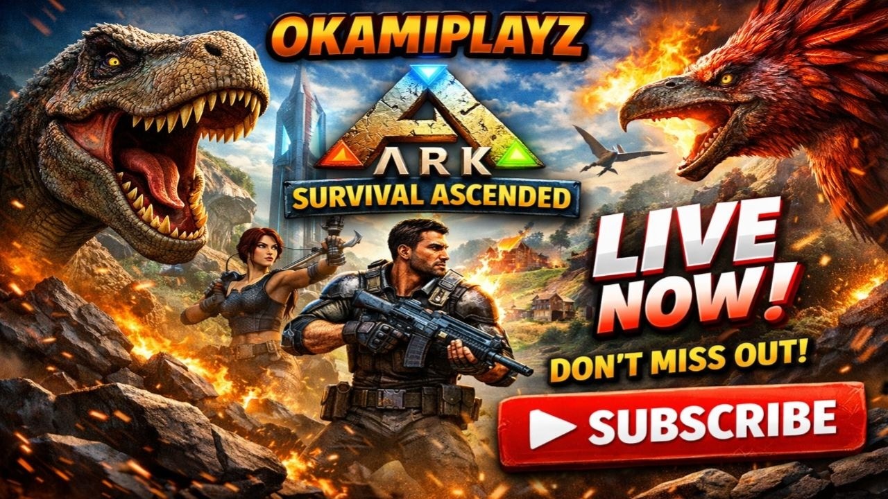👉 ARK Survival Ascended LIVE 🦖 Taming Dinosaurs | OKAMIPLAYZ