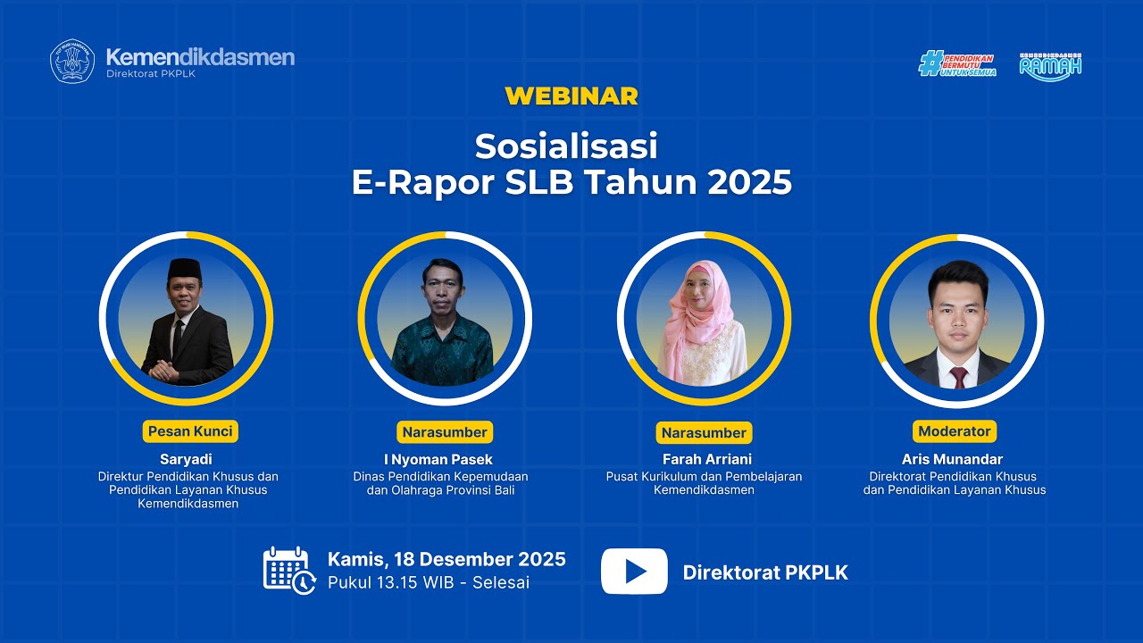 Sosialisasi E-Rapor SLB Tahun 2025
