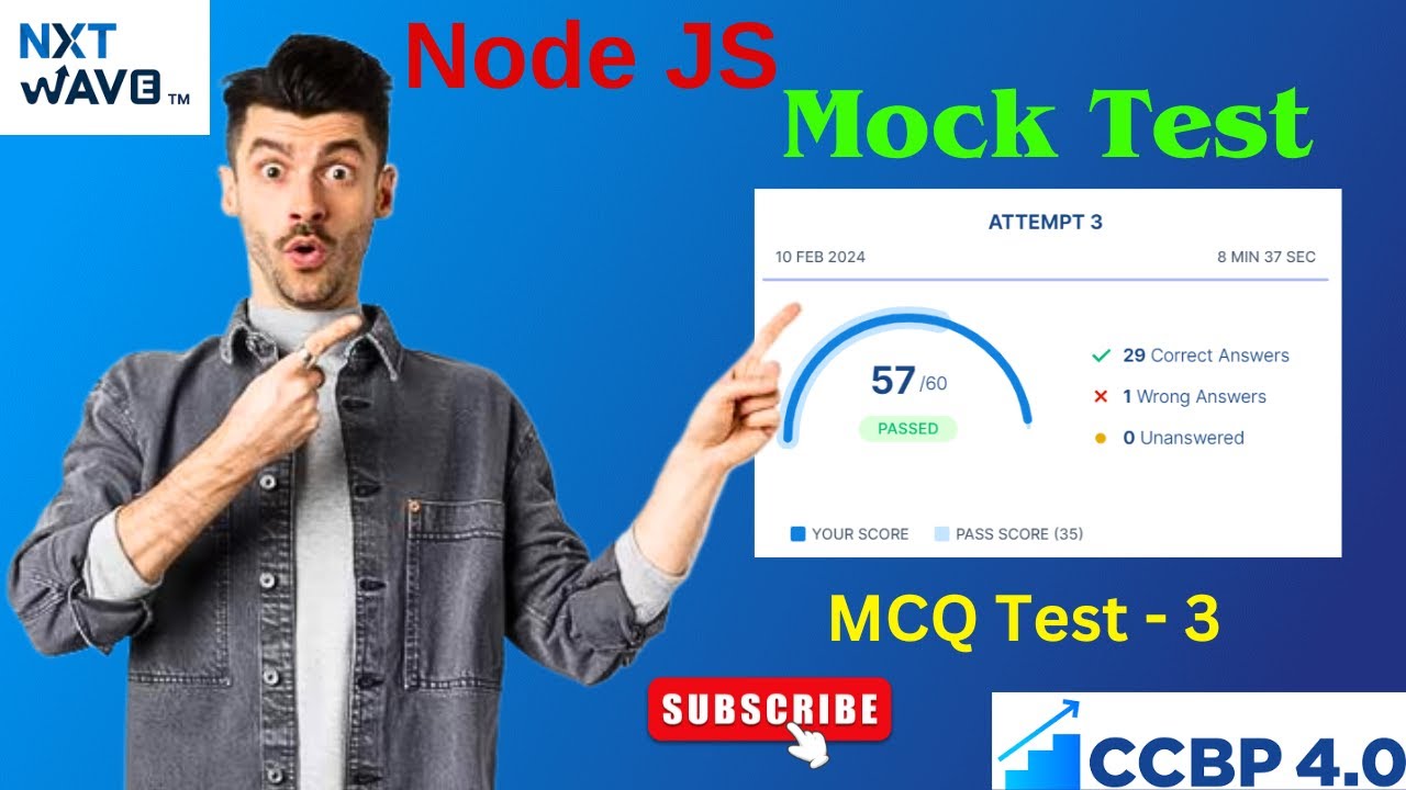 Node JS Mock Tests | MCQ Test - 3 | Node JS | CCBP | Next Wave - 4.0 | 2023 - 24 BATCH
