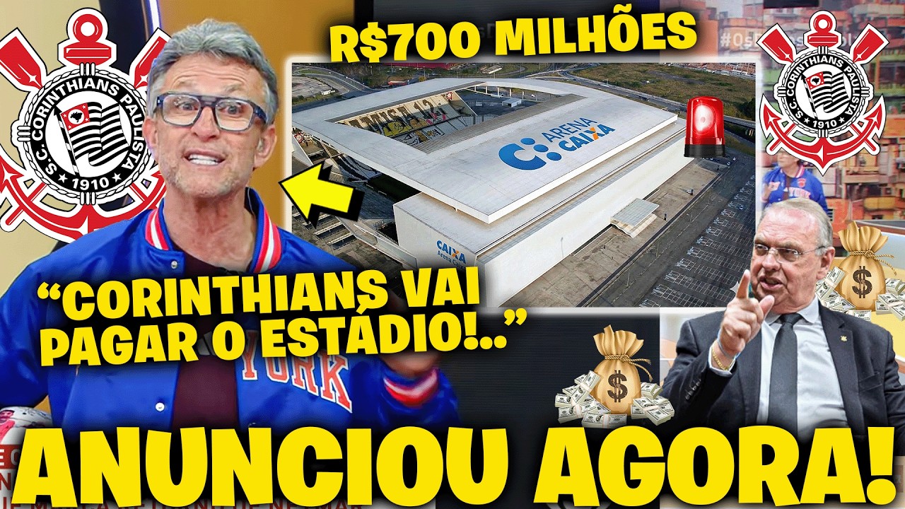 🚨SAIU AGORA! ARENA DO CORINTHIANS QUITADA! NETO VAZOU NEGOCIAÇÕES COM A CAIXA AO VIVO!
