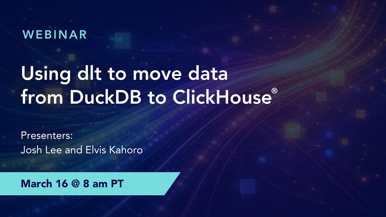 Использование DLT для переноса данных из DuckDB в ClickHouse®