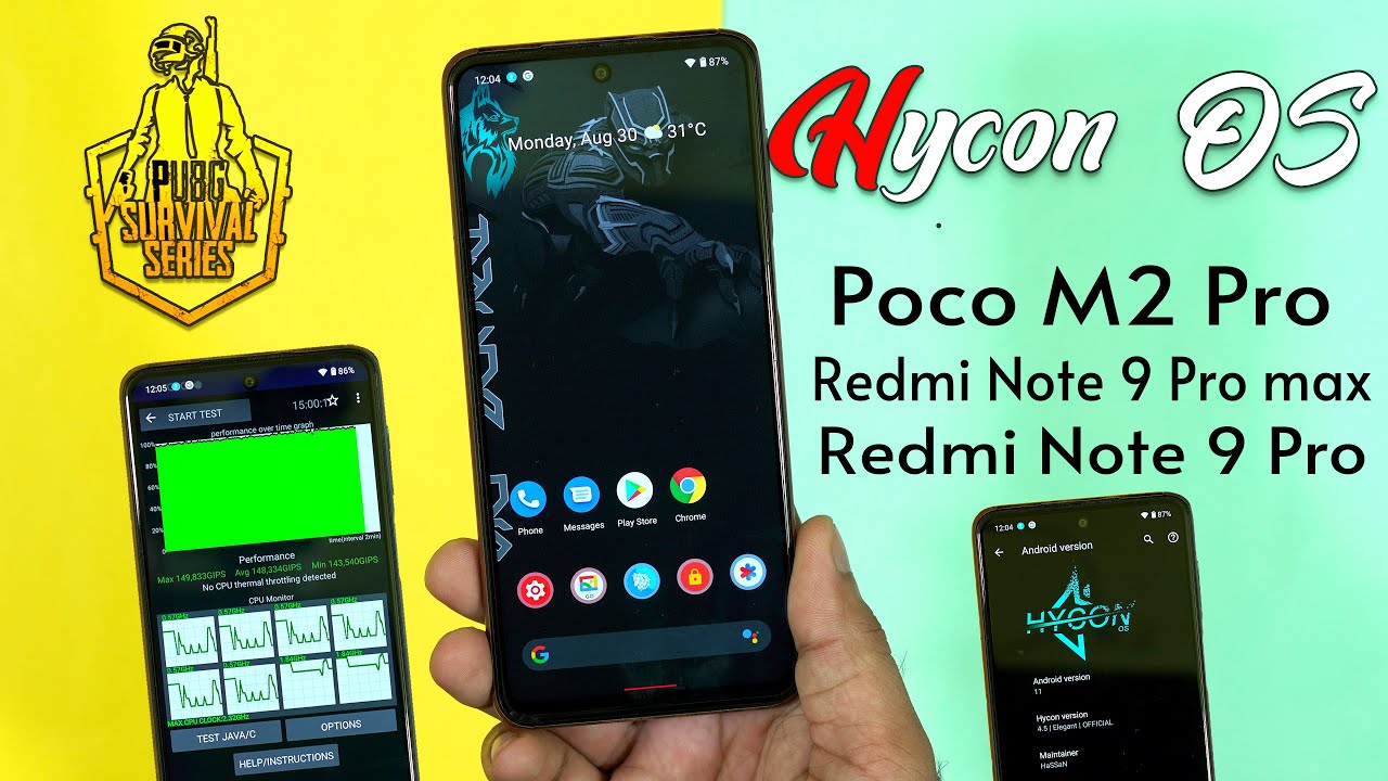 (Miatoll) Official Hycon OS Poco M2 pro Review, No CPU Throttling, Best Performance