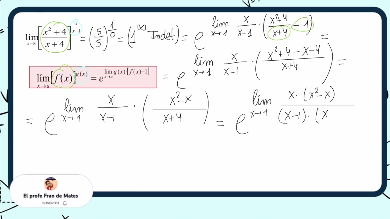 Indeterminación 1^infinito 