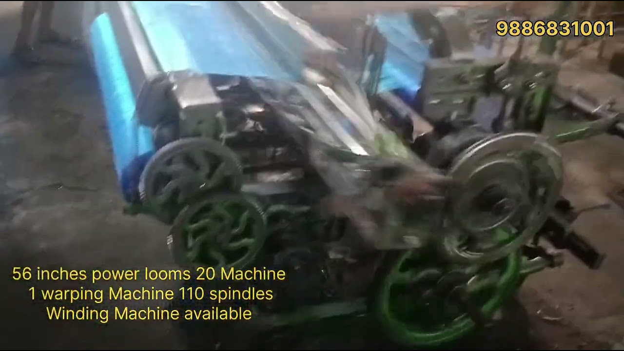 56 inches power looms 20 Machine 1 warping Machine 110 spindles winding machine available