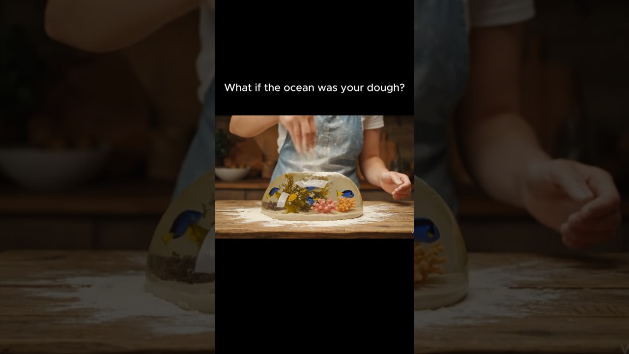 Baking the Sea? 🐠🌊 | Ocean Inside Dough | Ocean Dough ASMR 