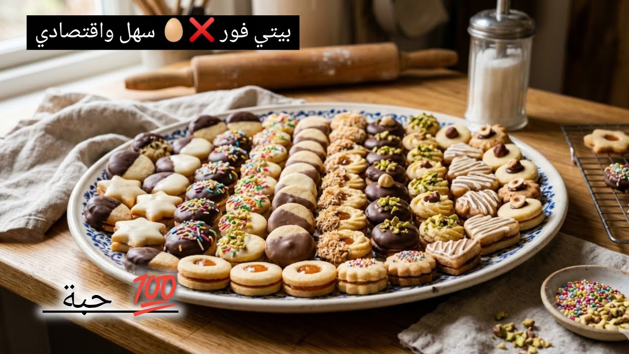 بيتيفور الـ 100 حبة (بدون بيض) 🚫🥚.. النتيجة صدمتني#asmr 