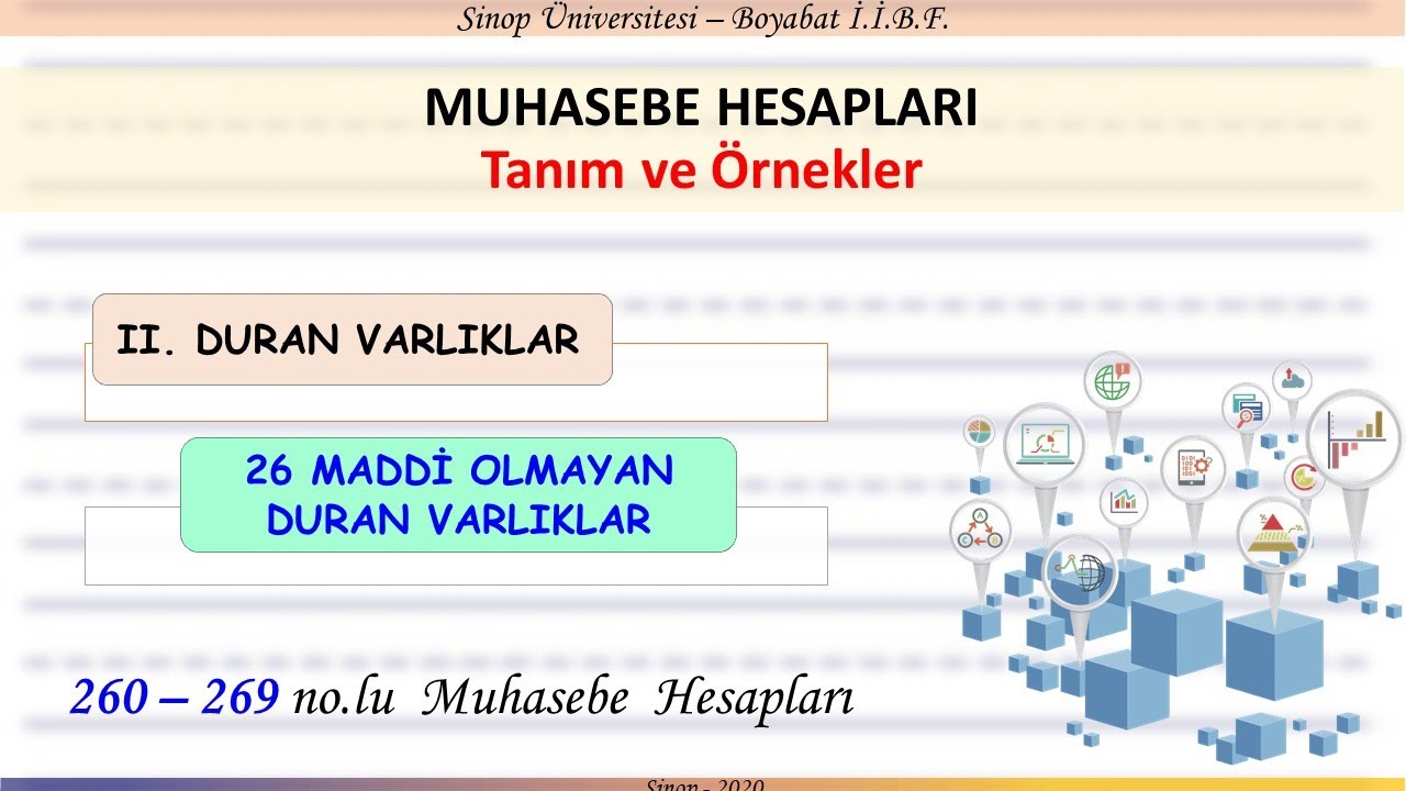 GENEL MUHASEBE (18) – Muhasebe Hesapları - II. Duran Varlıklar - 26 Maddi Olmayan Duran Varlıklar