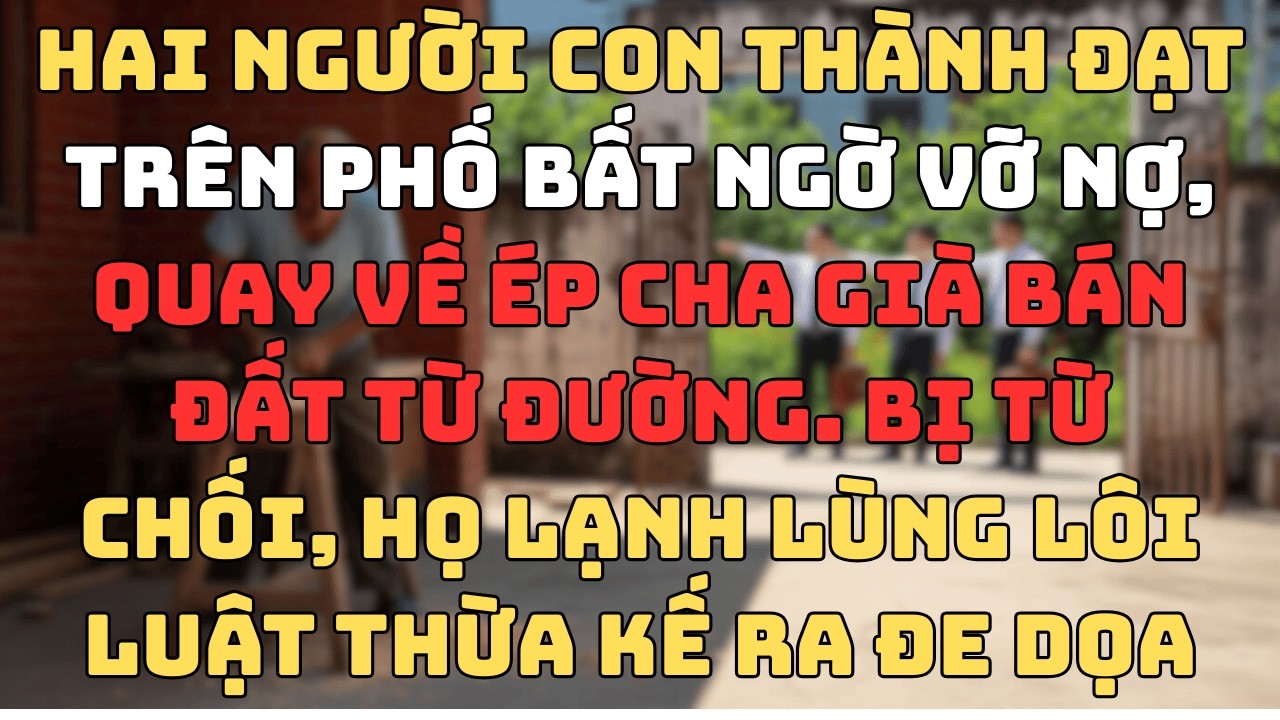 Đòi Đuổi Bố Ra Đường Phân Lô 50 Tỷ Đất Tổ Tiên, Nghịch Tử Điếng Người Thấy Tờ Giấy Ố Vàng Bố Giấu Kí