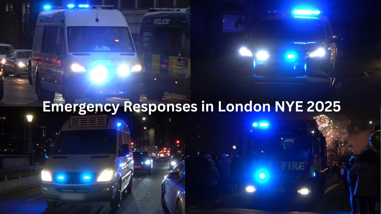 NEW YEAR’S EVE 2025 | Emergency Vehicles from Police, Fire and Ambulance responding in London🚒🚓🚑