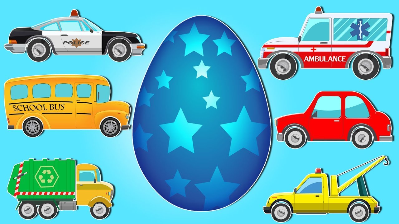 Surprise Eggs | Learn Cars and Trucks | Street Vehicles | Kids Cartoon Compilation