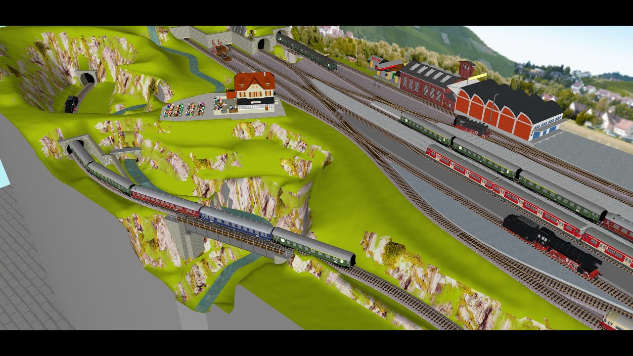Gleisplan Spur TT oder N, 290 * 100cm, Tillig oder Peco Code 55, Kopfbahnhof, ZS_sequ 33 M Nutzlänge