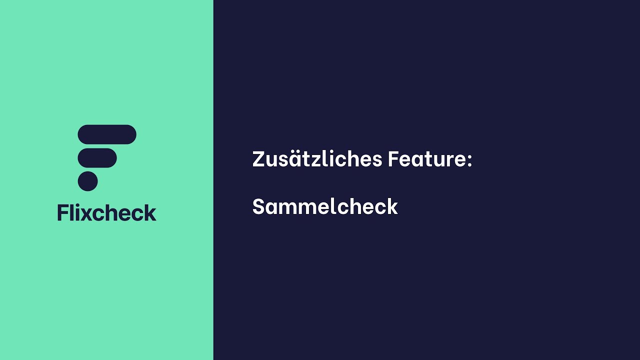 Zus&auml;tzliches Feature: Sammelcheck