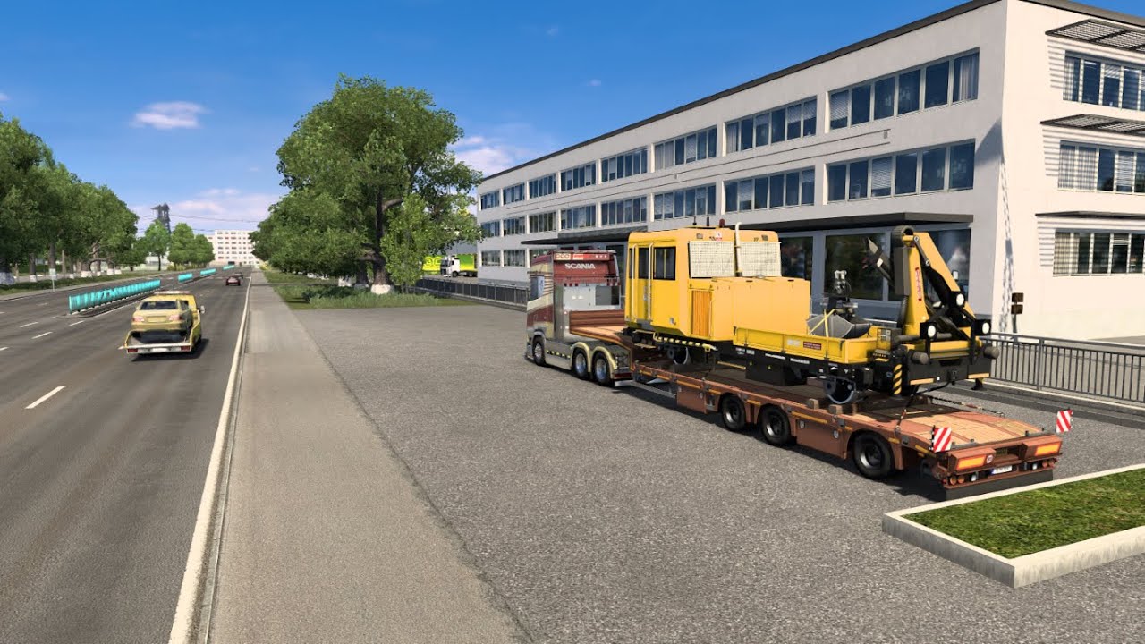 【SCANIA  SUPER  V8】 Euro Truck Simulator 2      機関車 CZ LOKO MUV 75の輸送です。 それでは、本日も、Let' s  go ！