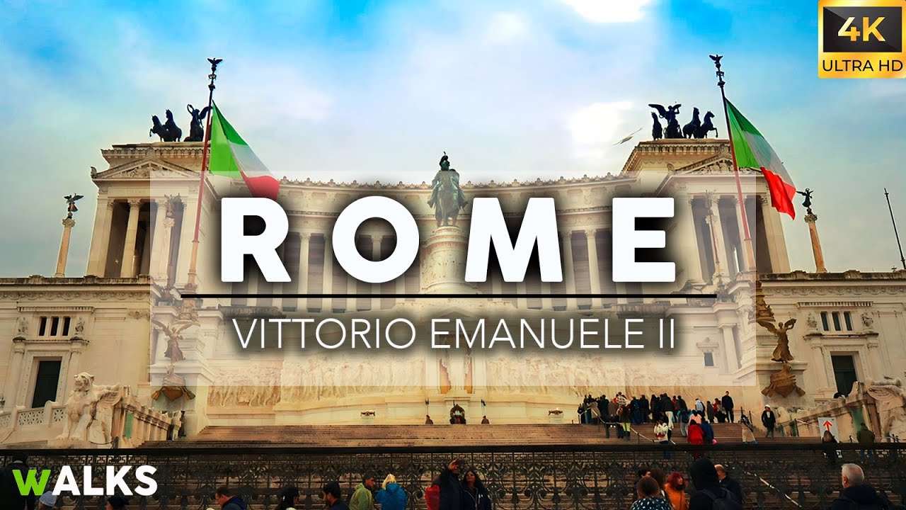 Descubriendo el Monumento a VICTOR MANUEL II Homenaje al Primer Rey de ITALIA - ROMA WALKING TOUR 4K