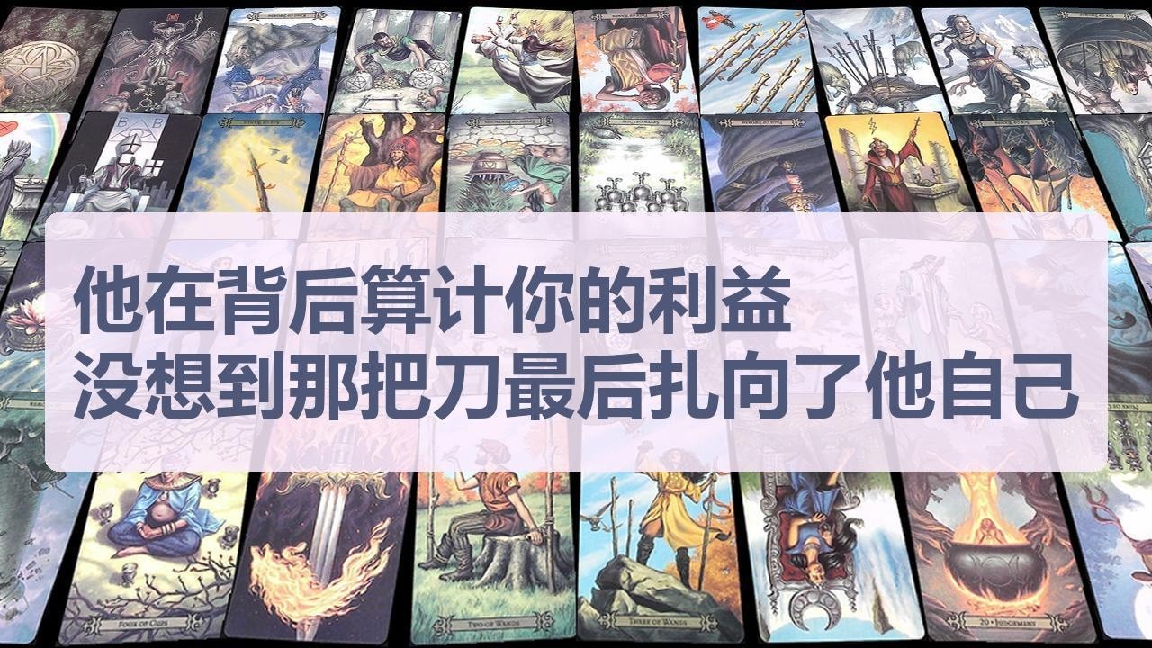Tarot✨他在背后算计你的利益, 没想到那把刀最后扎向了他自己