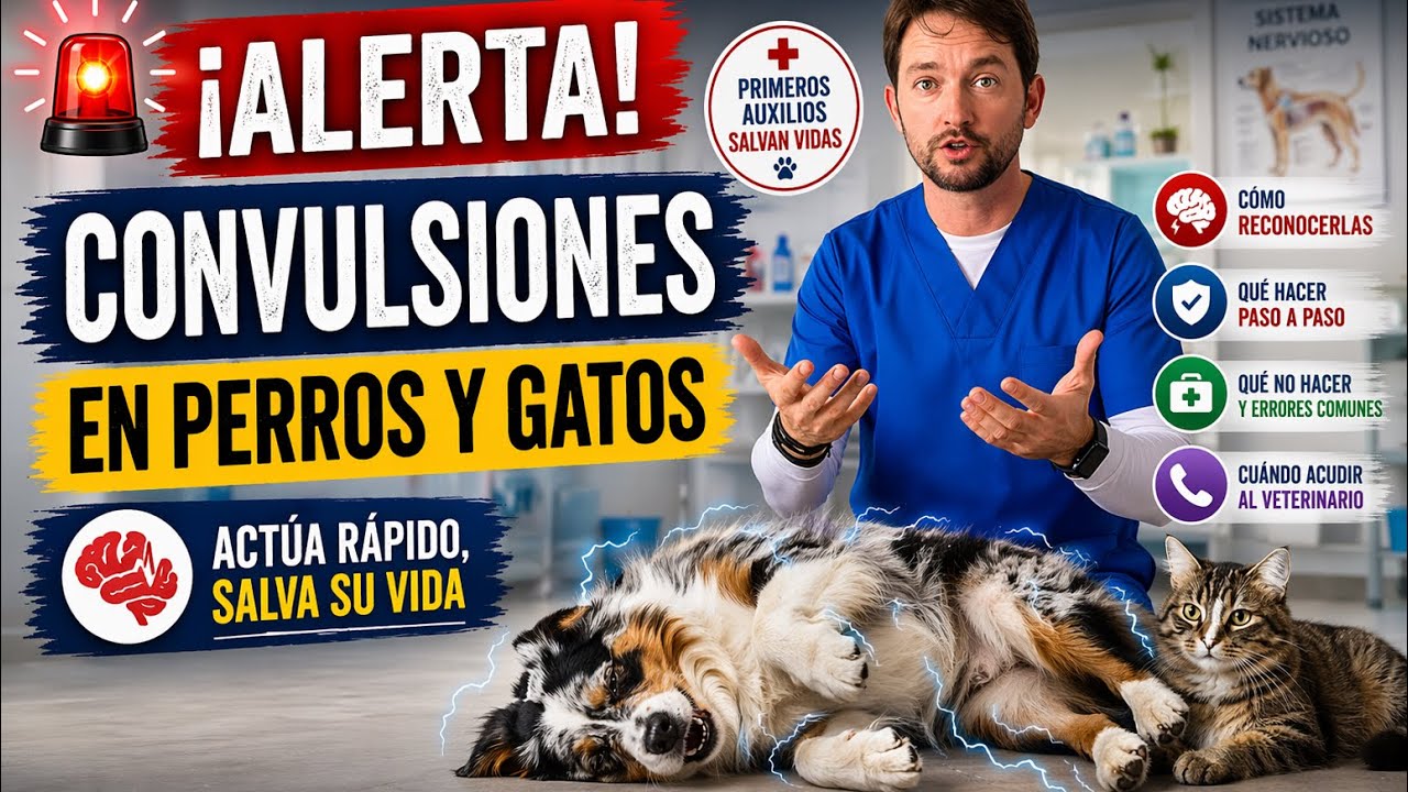 Primeros auxilios mascotas 🆘🐶🐱🧑🏼‍⚕️|ATAQUES CONVULSIVOS en perros y gatos 🐾