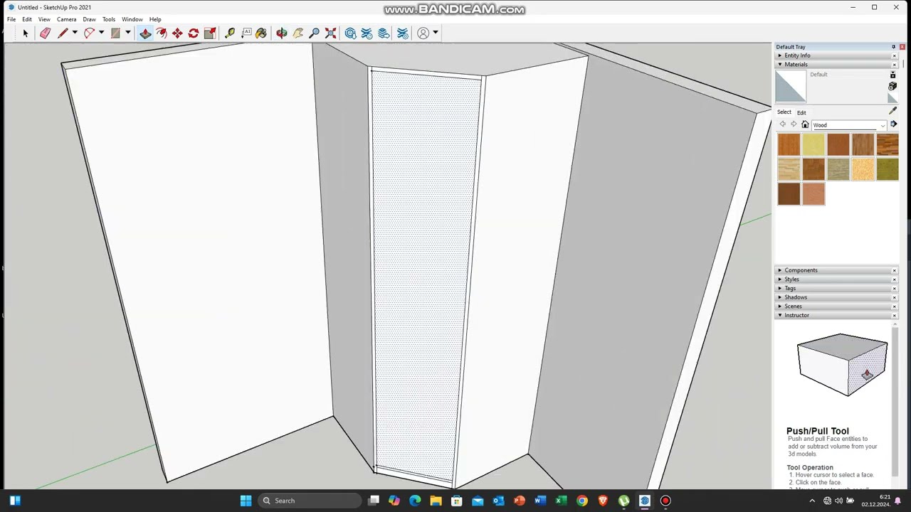 Designing corner  closet in SketchUp