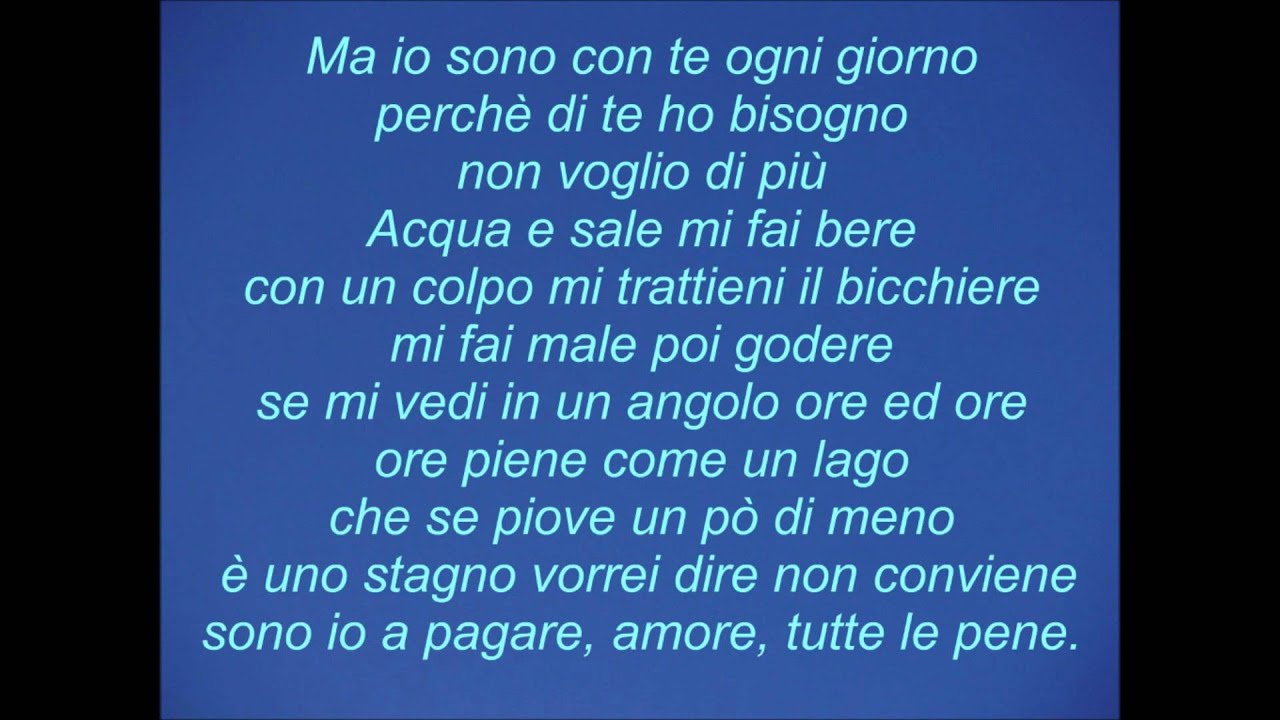 Mina e Celentano - acqua e sale con testo
