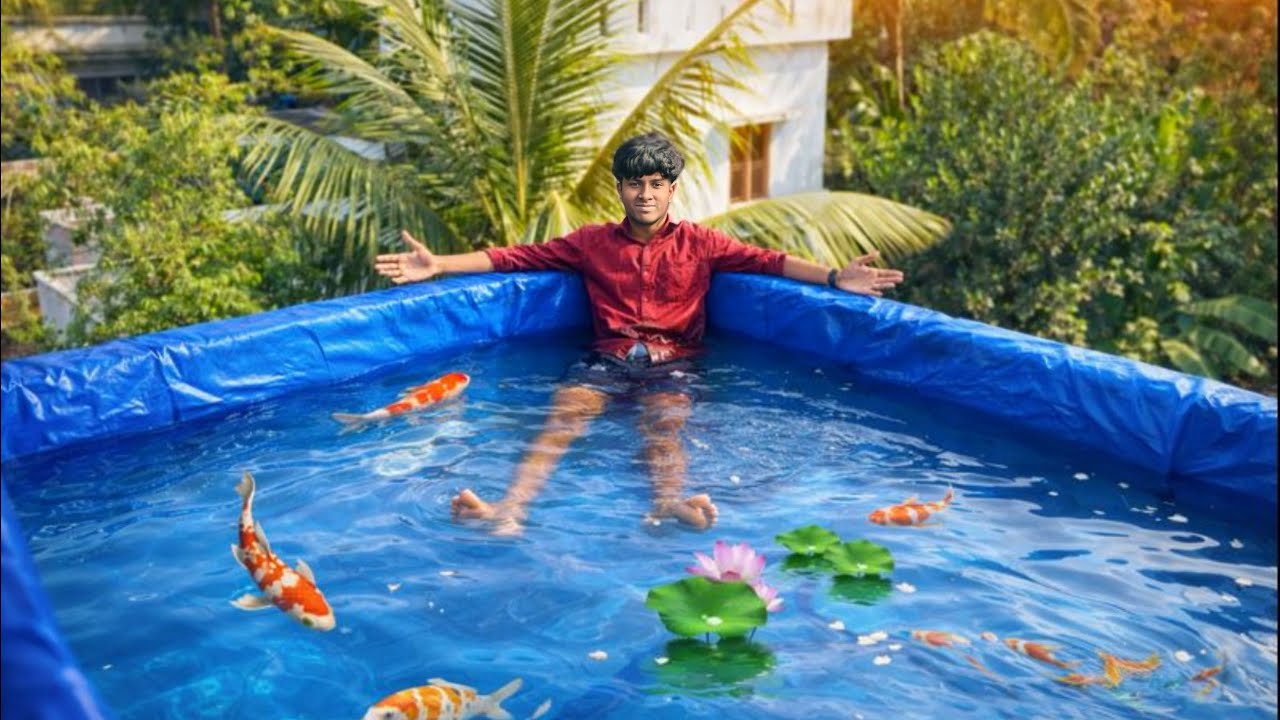 Turning Our Terrace Into An  SWIMMING Pool😱🦈/JENISH KJ