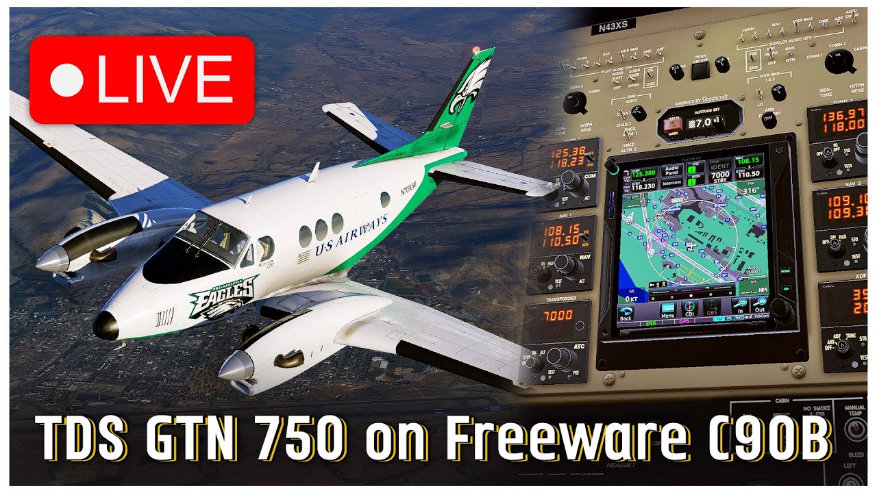 It's perfect now! TDS GTN 750 on the Free C90B EVO Mod | IFR Training Flight | X-Plane 12
