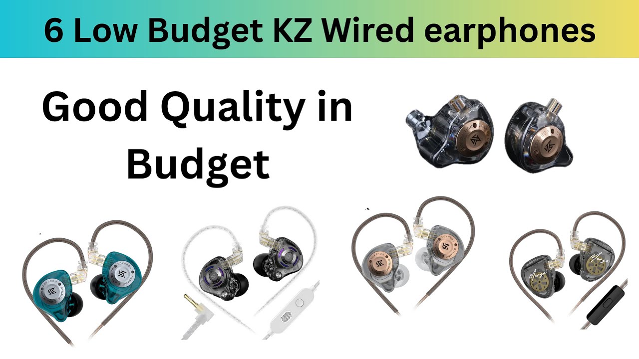 6 Low Budget KZ Wired earphones #wiredearbuds #earphonecomparison