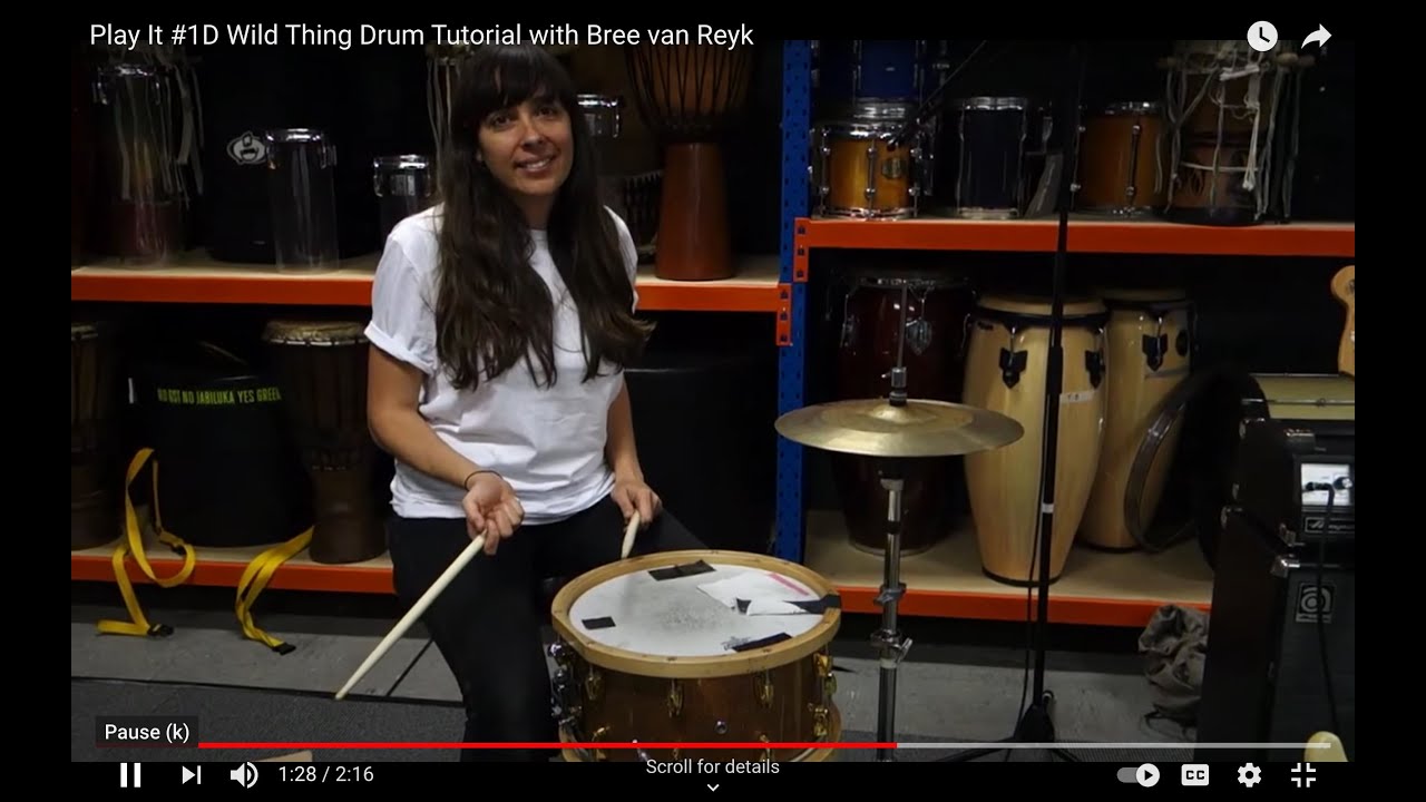 Play It #1D Wild Thing Drum Tutorial with Bree van Reyk