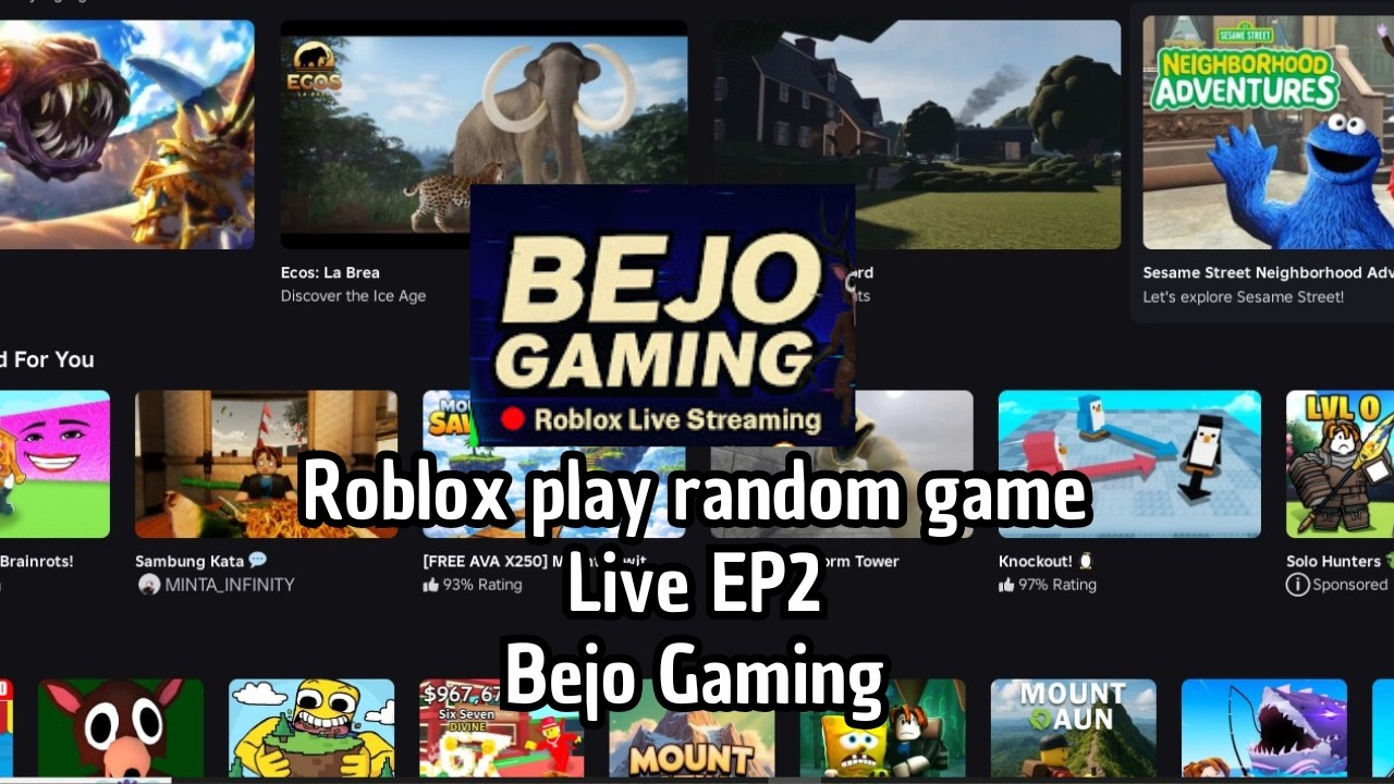 LIVE ROBLOX BEJO GAMING Roblox EP2