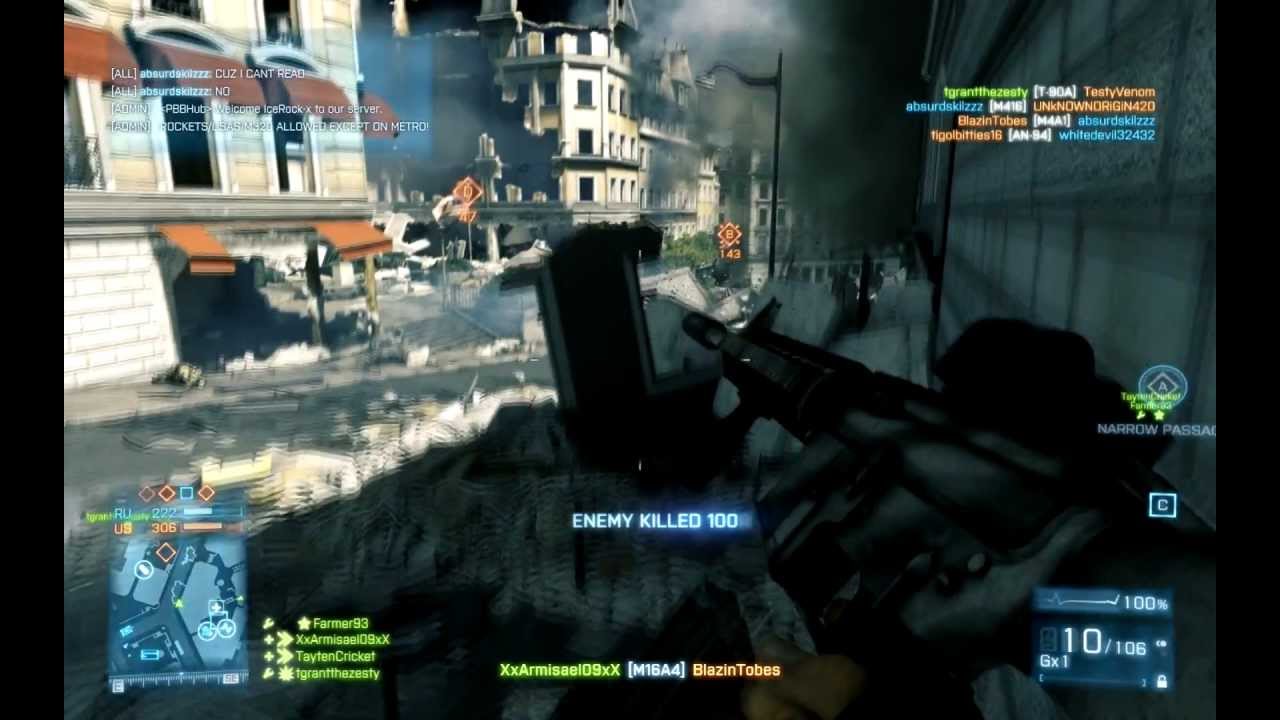 Battlefield 3 Montage #3 *M16A4*