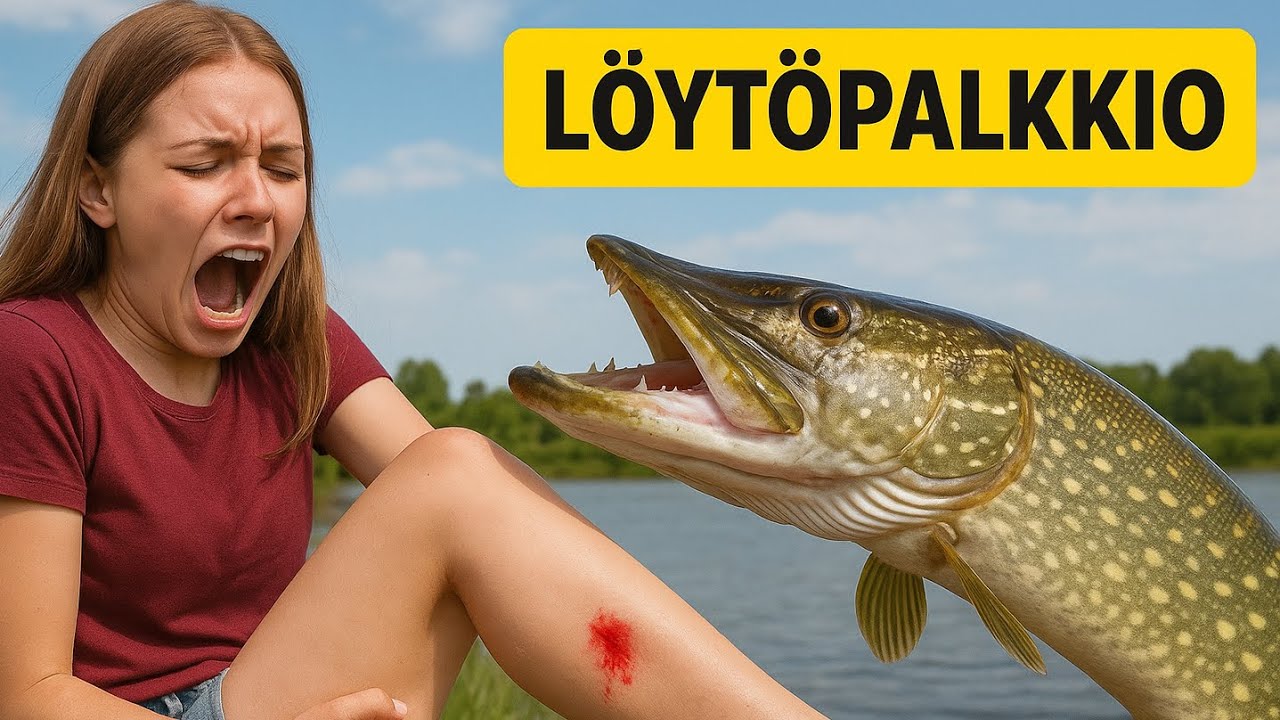 HAUKI PURI TYTT&Ouml;&Auml; JALKAAN - koitetaan kalastaa se! 🤯🫣 (TAPPAJA HAUKI)