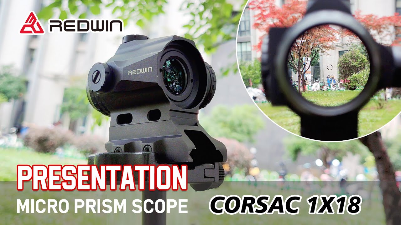 PRESENTATION Red Win Corsac 1x18 Micro Prism Scope Expansive Eye Relief 1/3&Fully Co-Witness Mount