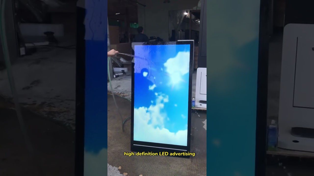 Outdoor waterproof smart high-definition LED digital advertising screen can move freely withou