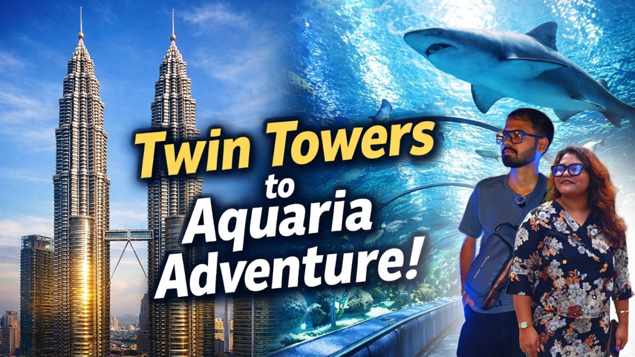 Twin Towers থেকে Aquaria KLCC 🇲🇾 Underwater Adventure | সকালের KL city | Bengali Couple in Malaysia