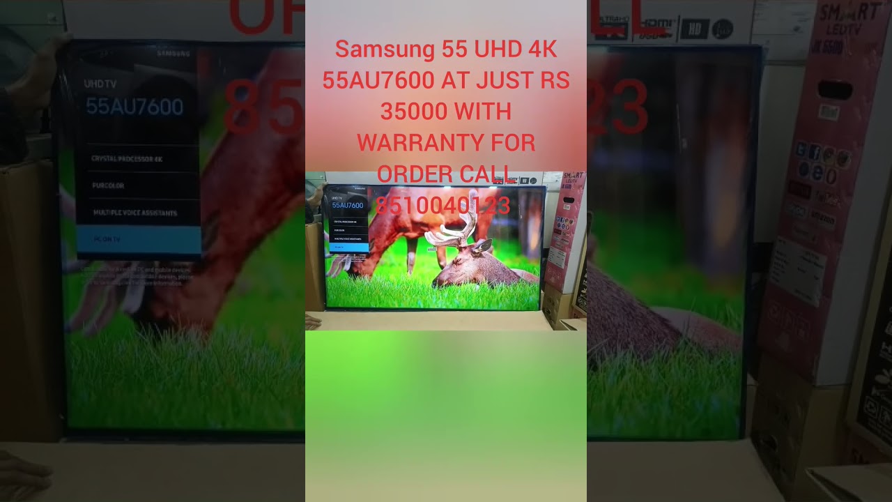 Samsung udh 4k 55au7600 at Just Rs 35000 with 1year warranty for order call 8510040123