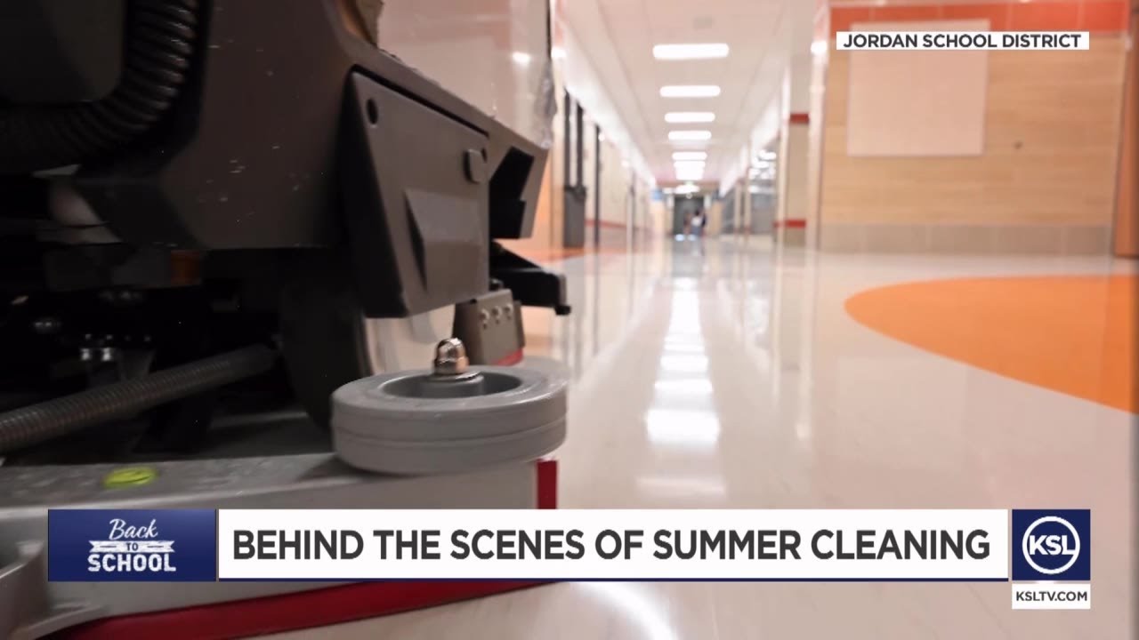 Mountain Ridge High School custodian staff tidies up for new school year