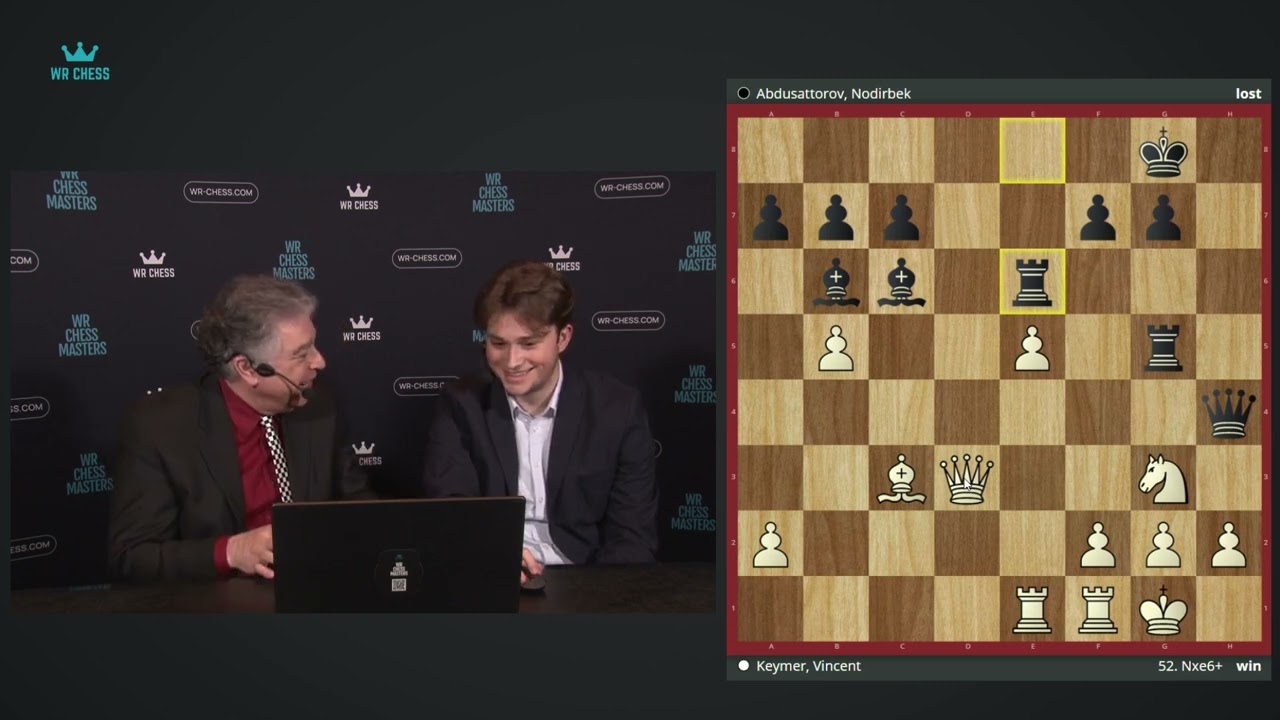 Vincent Keymer analyses his game against Nodirbek Abdusattorov