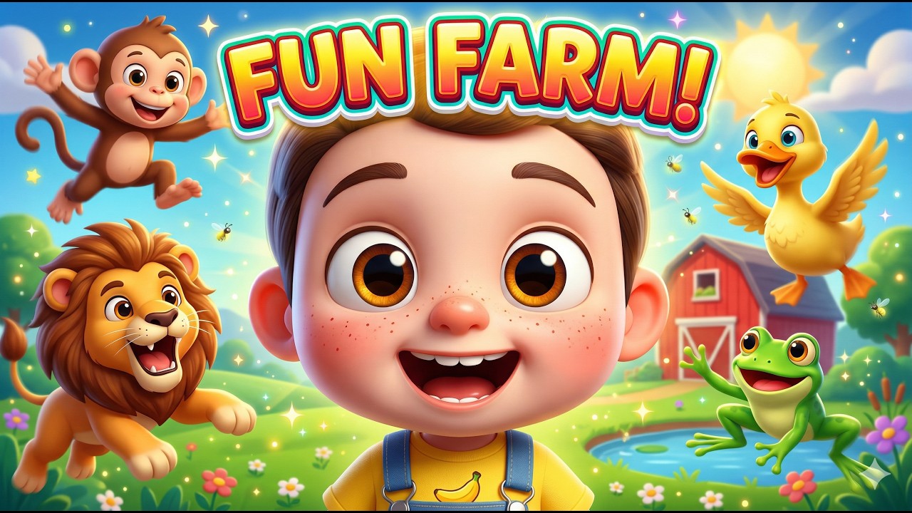 Stary MacDonald miał farmę 🐄 | Zabawna piosenka o zwierzętach dla dzieci | Tr&oacute;jwymiarowe rymowank...