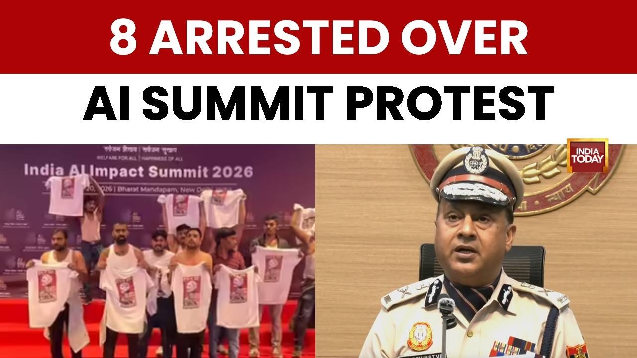 Congress Protest: Delhi Police Arrests 8 In AI Summit Protest, Youth Congress Chief Uday Bhanu Held