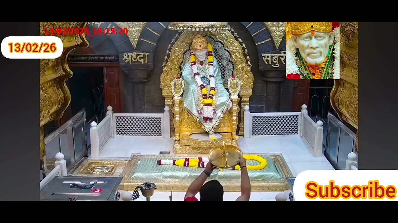 Sai Baba Darshan Live Dhoop Aarti 13/02/26