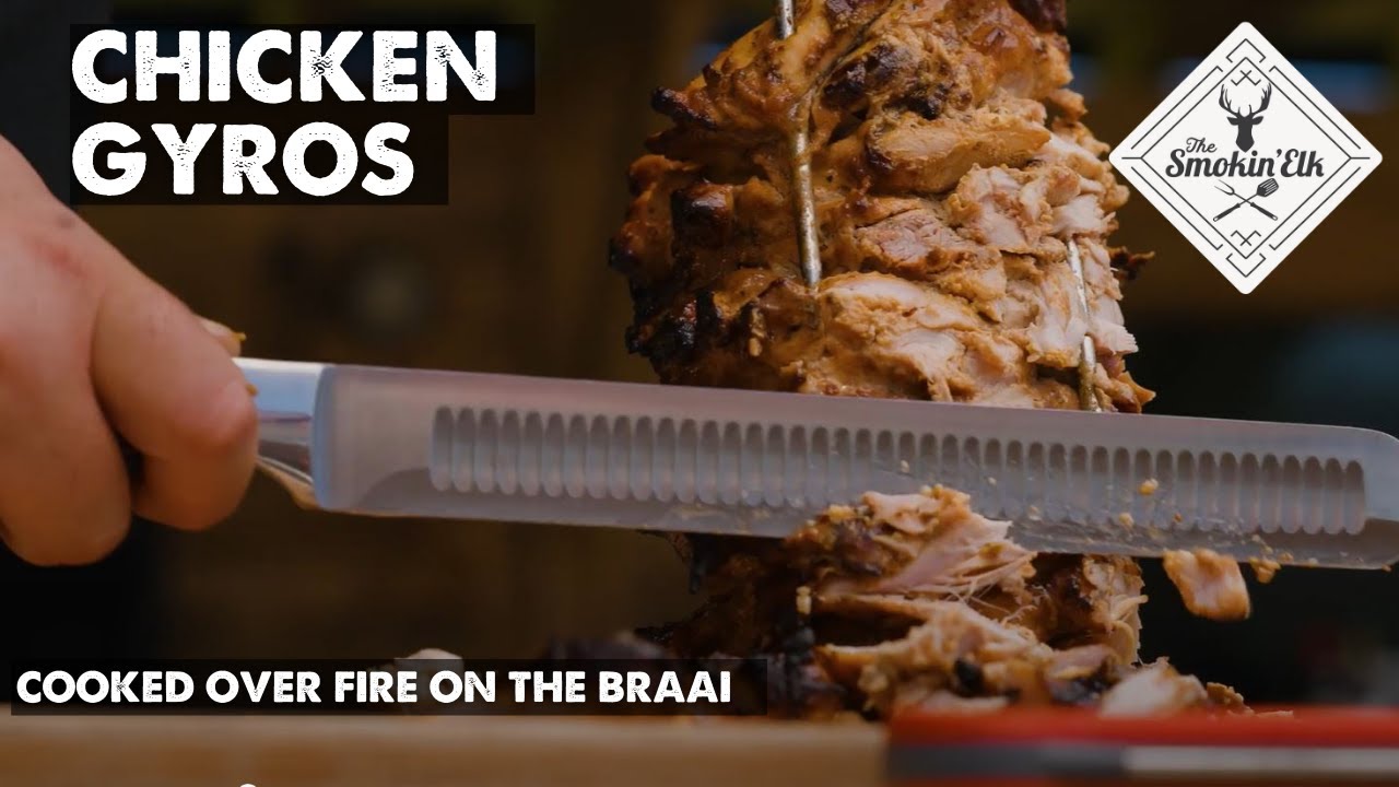 BBQ Chicken Gyros | Cooked Over Fire On The Braaiman Braai