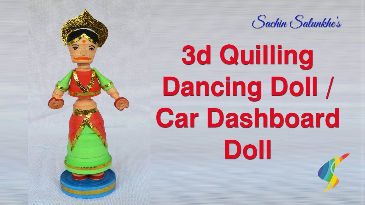 3D Quilling Dancing Doll / Car Dashboard Doll