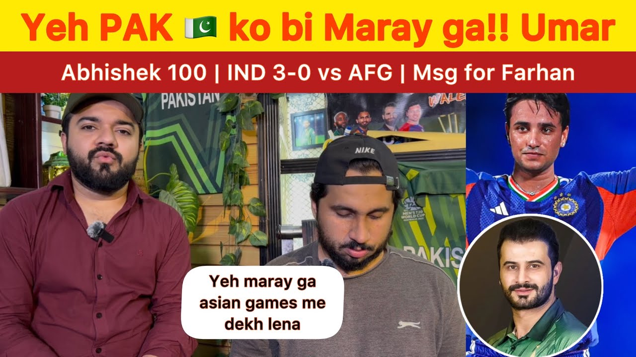 Yeh PAK ko bi Maray ga Runs dekh lena said Umar | Abhishek Sharma 100 India beat AFG IN 3rd t20